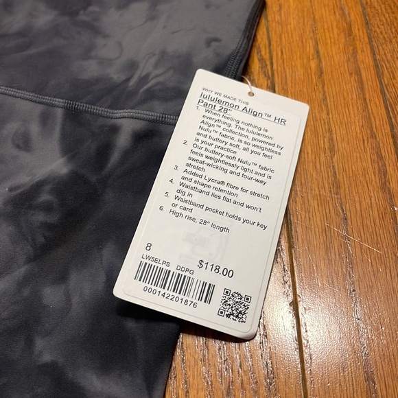 NWT lululemon align HR pant 28” diamond dye pitch grey graphite grey - Picture 12 of 13